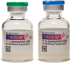 CUROSURF® (poractant alfa) vials in 120 mg and 240 mg sizes